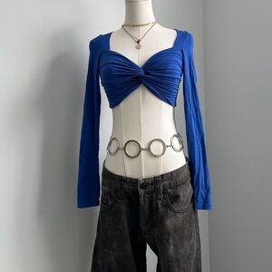 I.AM.GIA Blue Long Sleeve Top